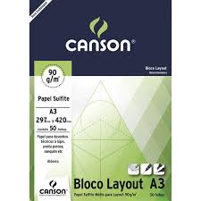 Bloco de Desenho Layout Canson A3