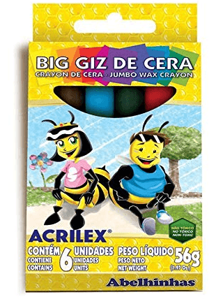 Giz de cera 6 cores