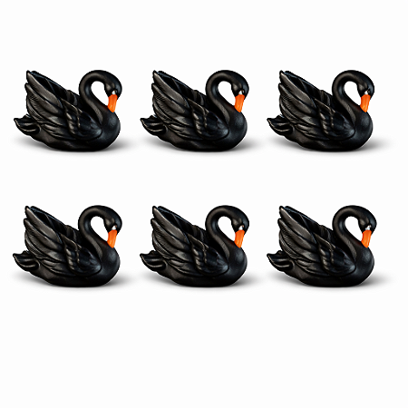 Kit 6 mini Cisne Negro Maquetes, Mini Mundos, Terrário