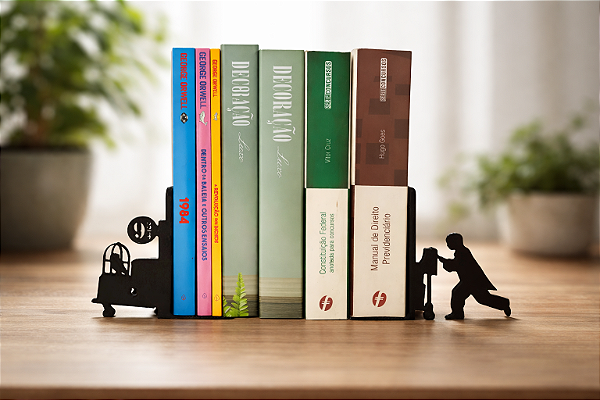 Organizador Criativo - Aparador de Livros Suporte Bibliocanto - Estação 9 3/4