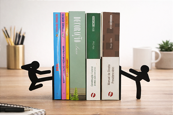 Organizador Criativo - Aparador de Livros Suporte Bibliocanto - Karatê