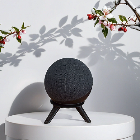 Suporte Tripé Amazon Alexa Echo Dot 4 Preto (apoio De Mesa)