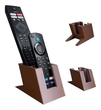 Suporte De Mesa Controle Remoto Tv Universal Duplo Rose Gold