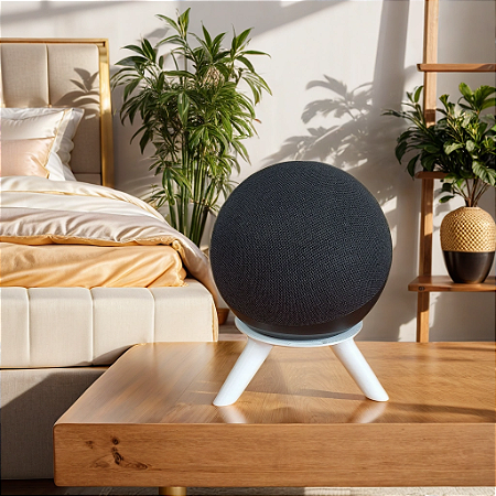 Suporte Tripé Amazon Alexa Echo Dot 4 Branco (apoio De Mesa)