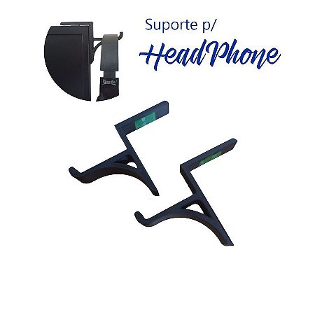 2 x Suportes Gancho para Fone De Ouvido Monitor Headphone Pc TV