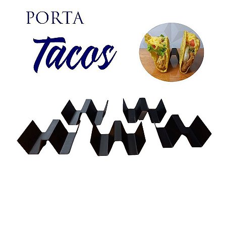 Kit 5 Suportes Porta Taco Mexicano Duplo - Buritos Tortilhas