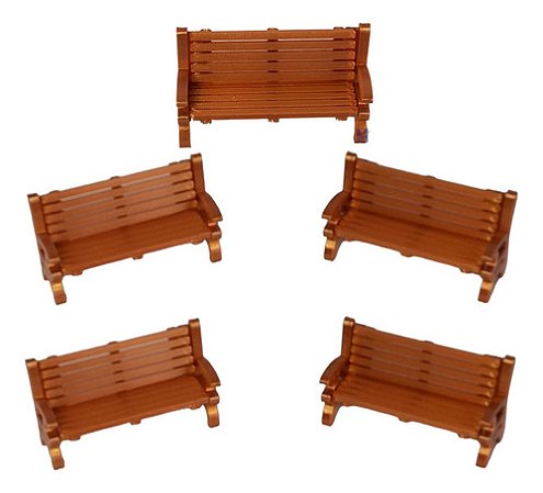 5 Miniatura Bancos Praça Maquete Suculenta Bonsai Mini Mundo