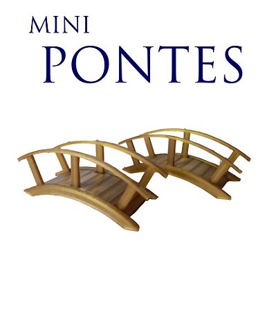 2 Miniaturas De Pontes Em Arco Decoração Terrario