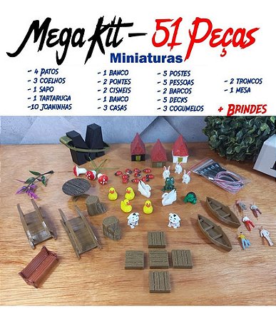 Ultra Kit Miniaturas Com 51 Peças Para Terrários