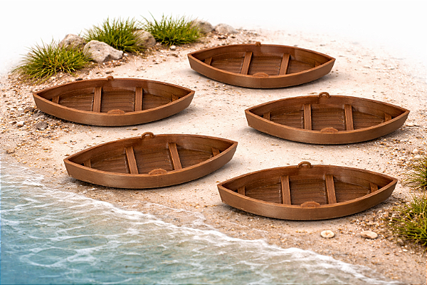 Kit Miniaturas 5 Barcos - Maquetes mini mundos e Terrários