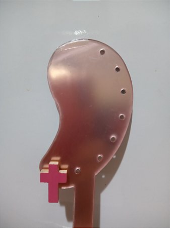 Brinco de MDF - Cor Rosa 0040