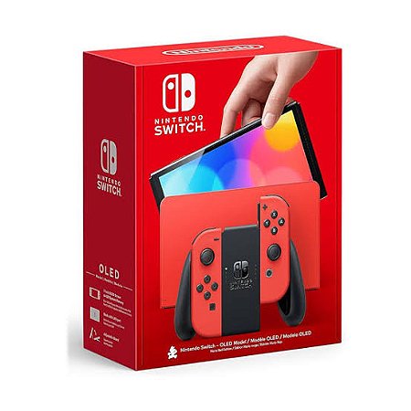 Console Nintendo Switch Oled Edição Especial Mario Vermelho
