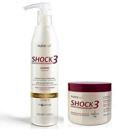 Kit Shock 3 - com Shampoo e Máscara Nutritiva