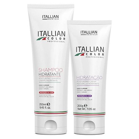 Kit Itallian Color Shampoo 250ml + Máscara Hidratação 200g