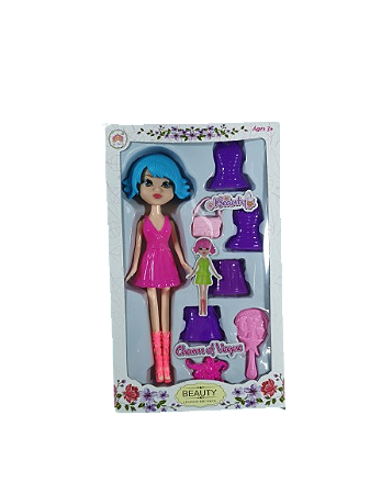 BONECA COM ACESSORIOS BEAUTY 15CM IMCOL TOYS