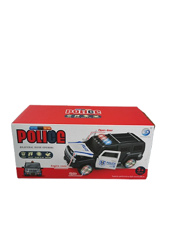 CARRINHO POLICIA BATE VOLTA GIRA COM LUZ E SOM 19CM IMCOL