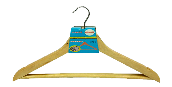 CABIDE DE MADEIRA IMCOL 3PCS 44.5CM 0771