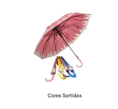 GUARDA CHUVA 80CM INFANTIL FLOR FEM 4008 IMCOL