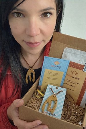 Kit Mães Joanas | Colar Alga Cerâmica + Café