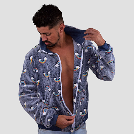 Casaco Rainbow Pelucia