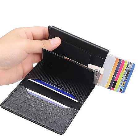 Carteira Futuro Rfid Slim Porta Cartões Antifurto