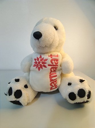 🐰✨ Pelúcia Original Parmalat - Urso Polar Anos 90 ✨🥛