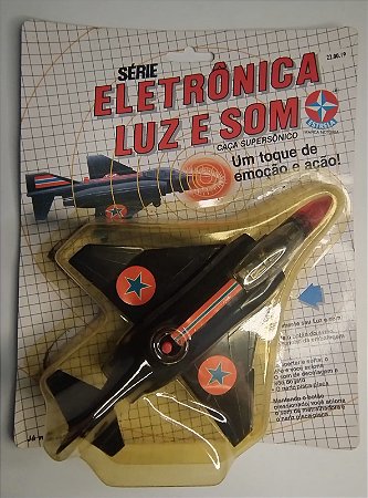 Caça Supersônico Estrela – Série Eletrônica Luz e Som – Anos 80/90 - Preto