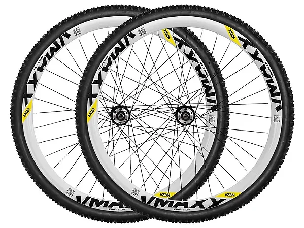 Par de Roda 26 Vzan Vmaxx Cubo Rosca Rolamentado Pneu Camara
