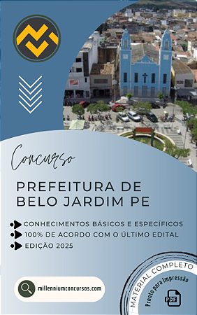 Apostila PREFEITURA DE BELO JARDIM PE 2025 Professor II Língua Portuguesa