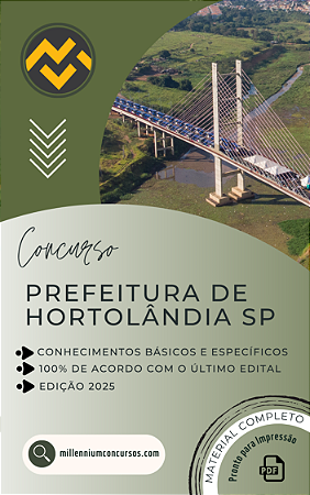 Apostila PREFEITURA DE HORTOLÂNDIA SP 2025 Engenheiro Ambiental