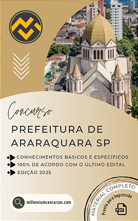 Apostila PREFEITURA DE ARARAQUARA SP 2025 Fiscal do Procon