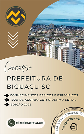 Apostila PREFEITURA DE BIGUAÇU SC 2025 Farmacêutico