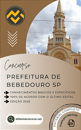 Apostila PREFEITURA DE BEBEDOURO SP 2025 Profissional de Apoio Escolar
