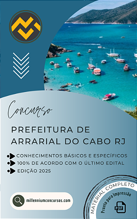 Apostila PREFEITURA DE ARRARIAL DO CABO RJ 2025 Professor Supervisor Escolar