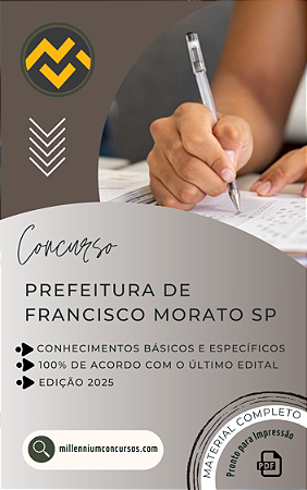 Apostila PREFEITURA DE FRANCISCO MORATO SP 2025 Supervisor De Ensino