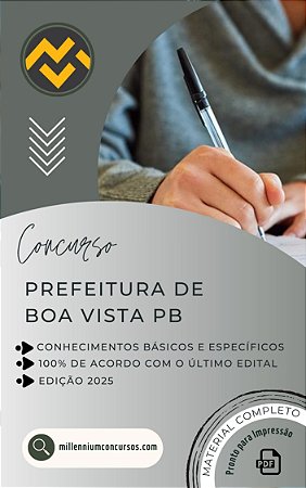 Apostila PREFEITURA DE BOA VISTA PB 2025 Auxiliar de Consultório Dentário