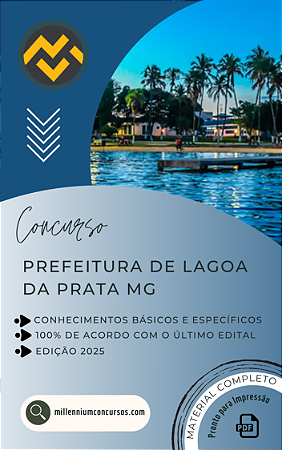 Apostila PREFEITURA DE LAGOA DA PRATA MG 2025 Professor I