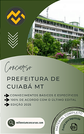 Apostila PREFEITURA DE CUIABÁ MT 2025 Professor Pedagogo