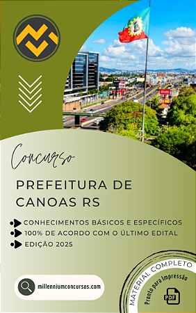 Apostila PREFEITURA DE CANOAS RS 2025 PEB II Língua Portuguesa