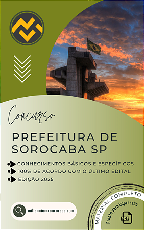 Apostila PREFEITURA DE SOROCABA SP 2025 Enfermeiro