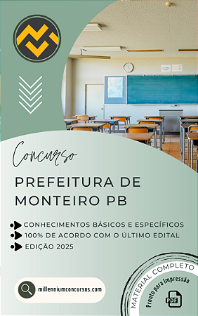 Apostila PREFEITURA DE MONTEIRO PB 2025 Professor Língua Espanhola