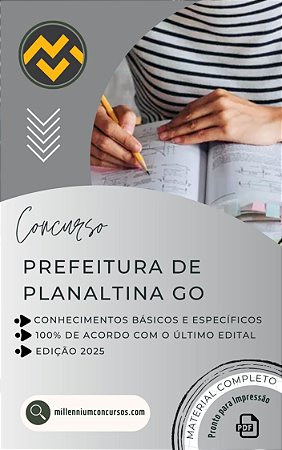 Apostila PREFEITURA DE PLANALTINA GO 2025 Professor de Inglês