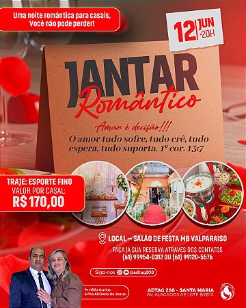 JANTAR ROMANTICO - AMAR É DECISÃO