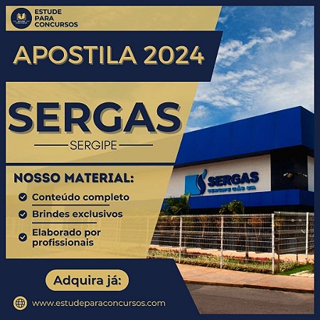 Apostila SERGAS SE 2024 Analista Organizacional Administração