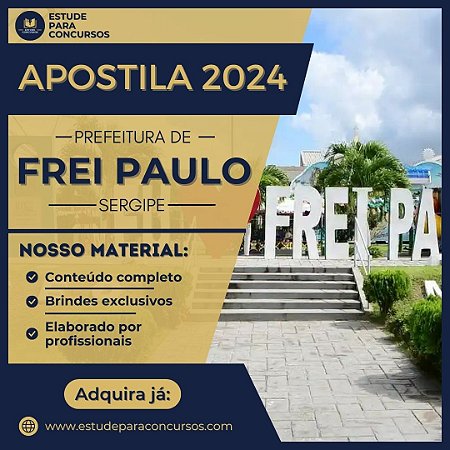 Apostila PREFEITURA DE FREI PAULO SE 2024 Fisioterapeuta