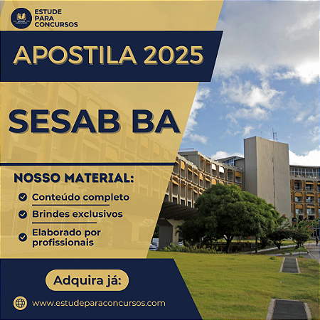 Apostila SESAB BA 2025 Fisioterapeuta