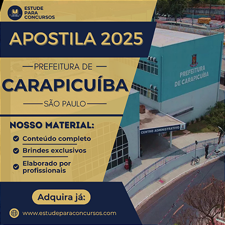 Apostila PREFEITURA DE CARAPICUÍBA SP 2025 Professor de Educação Básica II Educação Física