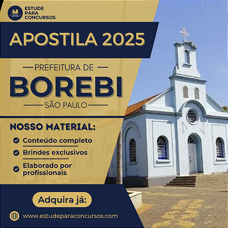 Apostila PREFEITURA DE BOREBI SP 2025 Coordenador Educacional