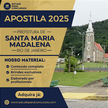 Apostila PREFEITURA DE SANTA MARIA MADALENA RJ 2025 Professor Orientador Pedagógico