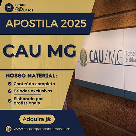 Apostila CAU MG 2025 Assistente Fiscalização e Atendimento